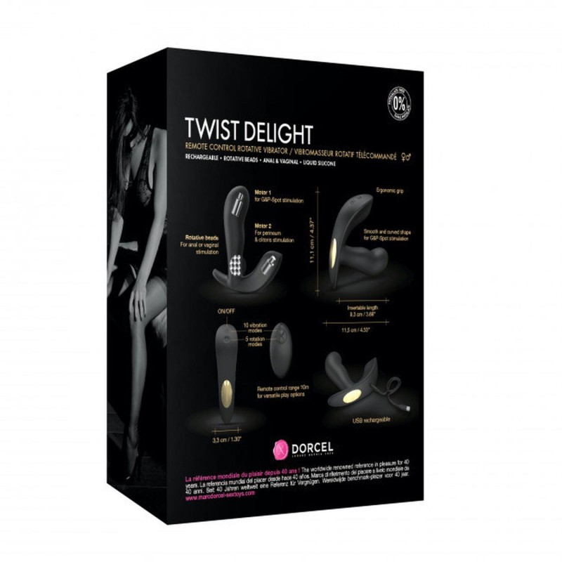 Korek analny rotacja dorcel twist delight 10 tryb